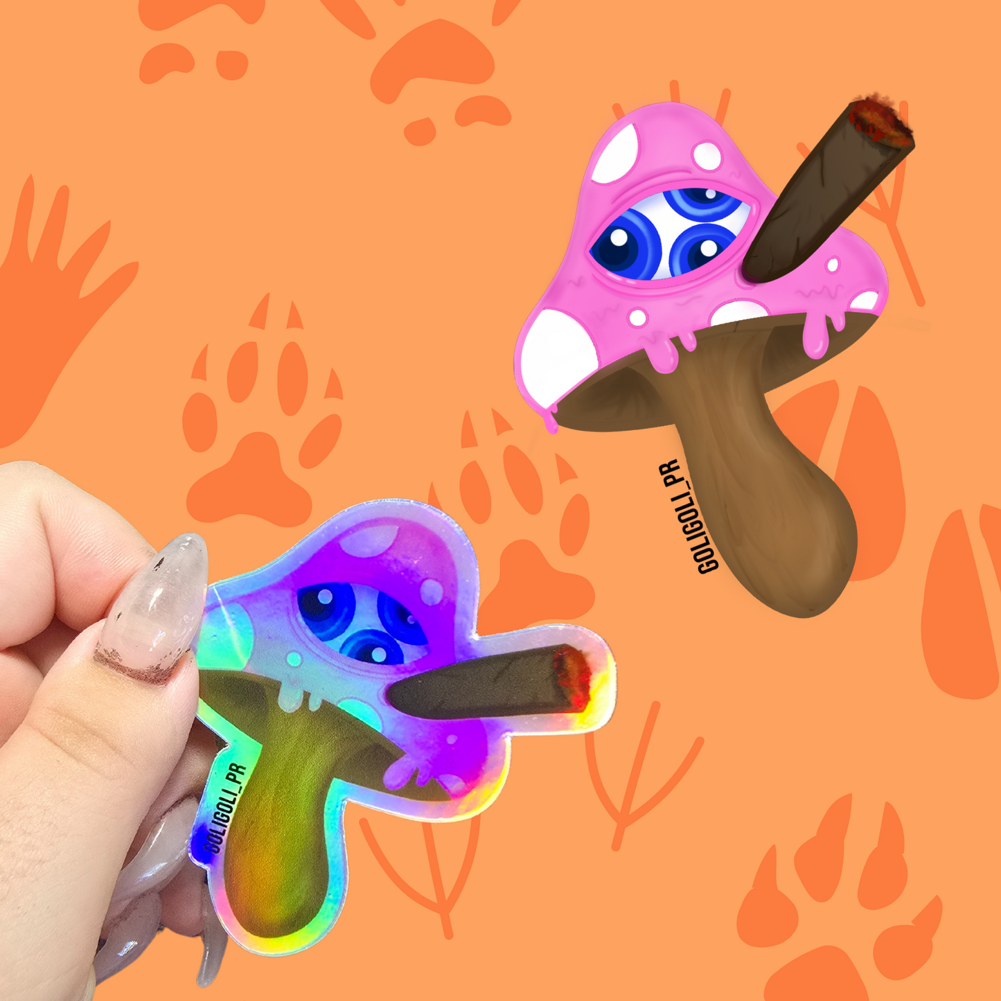 EL hongo😵‍💫STICKER Holografico