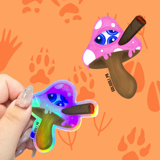 EL hongo😵‍💫STICKER Holografico
